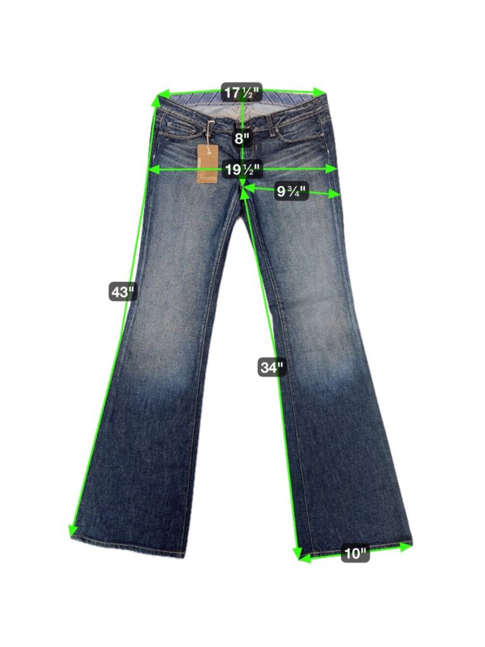 Paige Maternity Premium Denim Flare Jeans 29 Comfort Office Casual Hippie Y2K - Picture 2 of 14